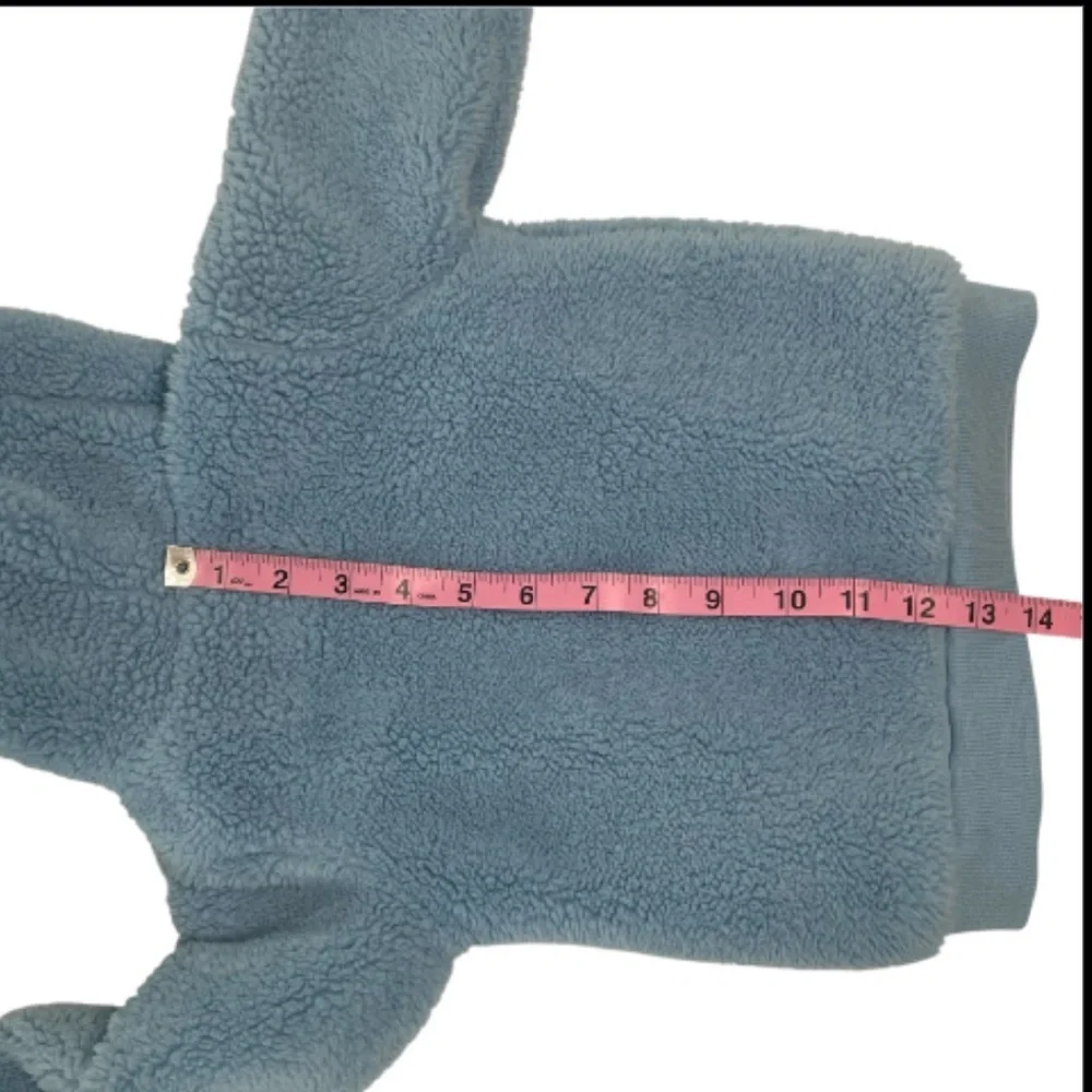 BLUEY  Blue Fleece Hoodie with Cartoon Patch
